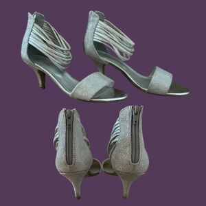 👛 (ANY 2/$25) CALL IT SPRING Open Toes Sparkly Shoes with Loop Detail and 2.75”